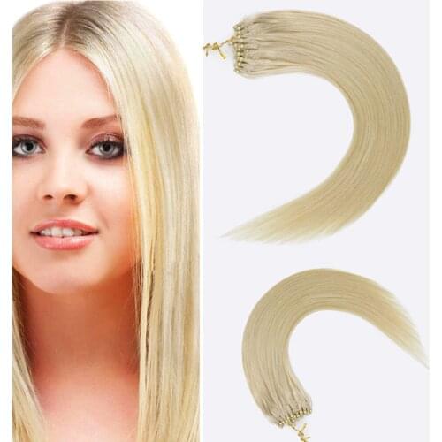 Toysww Straight Micro Loop Hair Extensions 14"-24" 1g/s 100% Micro Ring Human Hair Extensions 50g 100g/Pack