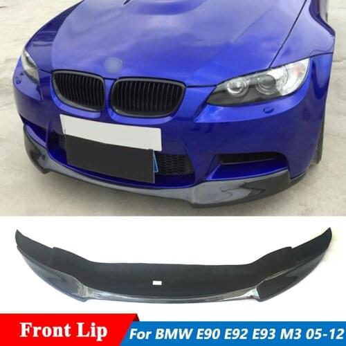 V Style Carbon Fiber Front Bumper Spoiler Lip For BMW 3 Series E90 E92 E93 M3 Tuning 2005-2012
