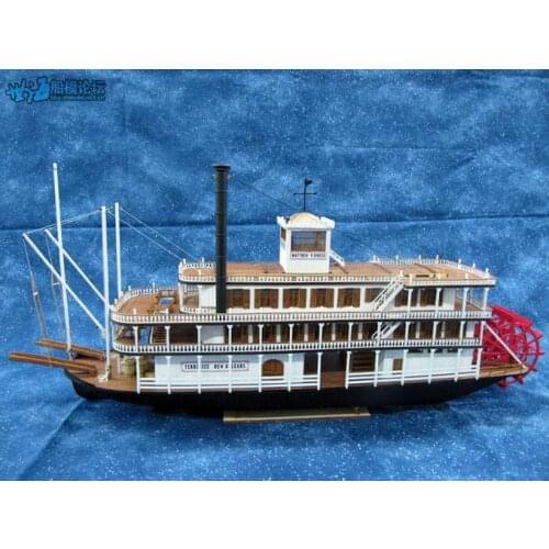 Scale 1/100 wood boat model kits Sternwheel steamer Mississippi 1870 ship model