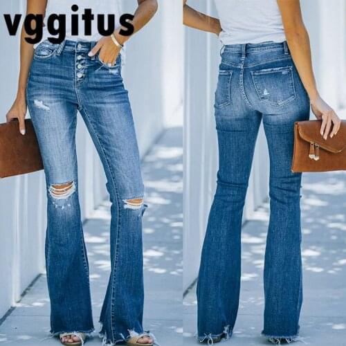 Женские джинсы клеш Vggitus China At AliExpress