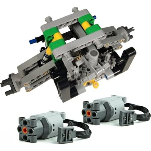 Technic Parts MOCs Set Back Differential Shock absorber Suspension System Bulk Bricks Building Blocks Toys Compatible with logos