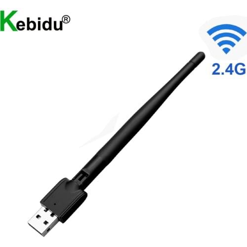2.4G WIFI USB Adapter MT7601 150Mbps USB 2.0 Wireless Network Card Adapter Wi-Fi Antenna for Laptop Digital Satellite Receiver