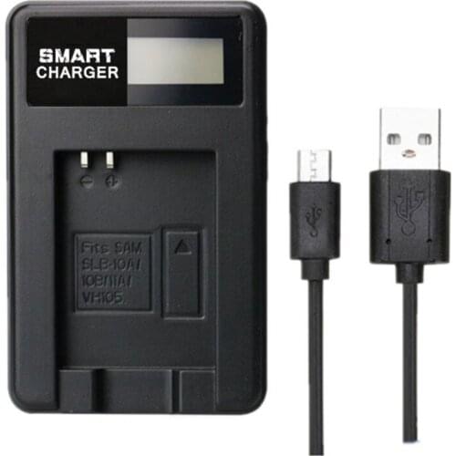 SLB-10A LCD Single Charger Battery Charger for Samsung HMX-U10 HMX-U100 SL720 SL310W SL820