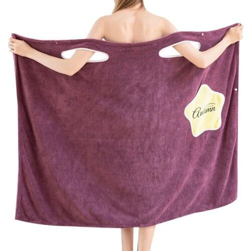 Women Coral Velvet Thickened Bathrobe Super Absorbent Lovely Adult Sling Home Bath Skirt Pajamas @LS