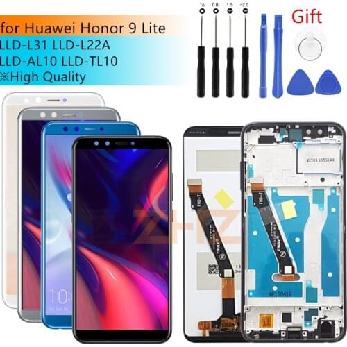 For Huawei Honor 9 Lite LCD display Touch Screen Digitizer assembly with Frame LLD-L3 screen replacement repair parts