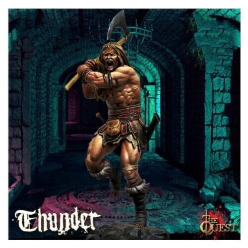 1/24 70mm The Quest warrior 70mm with Axe toy Resin Model Miniature resin figure Unassembly Unpainted