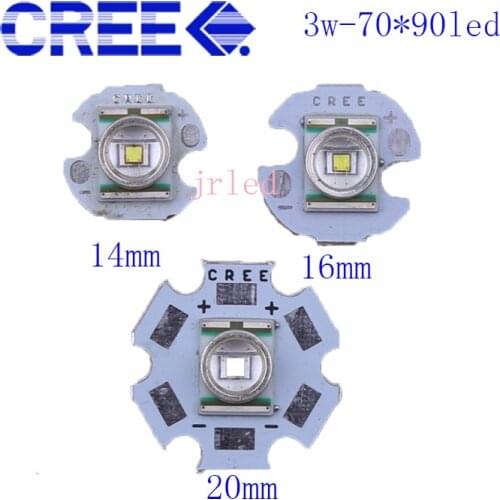 10PCS CREE XRE Q5 LED XLamp cree xr-e Q5 led White/warmwhite/blue/red/yellow 3W LED Light mounted on 16mm 20mm 15mm 12mmPCB