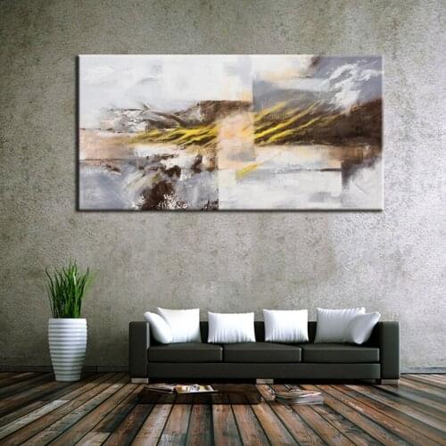 100% Hand Painted Oil Paintings Canvas Wall Art Simplicity Gray Abstrac Wall Pictures Canvas Home Decoration Wall No Framed