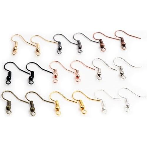 100pcs/lot DIY Earring Findings Earrings Clasps Hooks Fittings DIY Jewelry Making Accessories Iron Hook Earwire Jewelry 2021