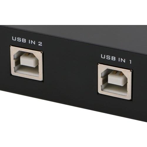 2021 New 2 Ports USB2.0 Sharing Device Switch Switcher Adapter Box For PC Scanner Printer