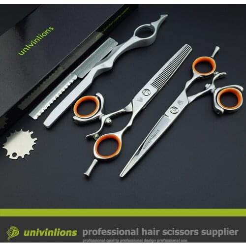 6" fly scissors swivel thumb shears kit professional hair dressing scissors barber scissors rotating thumb shears flying shears