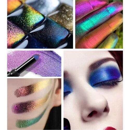 Metallic Chameleon Shiny Eye Shadow Powder Pen Waterproof Non-smudge Stick Fashion Eye shadow Single Head for Woman Makeup Tool
