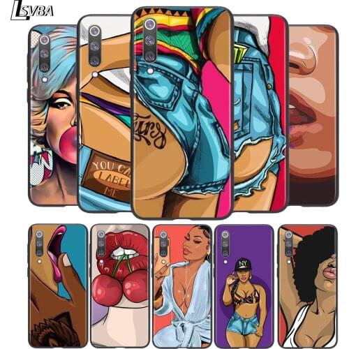 Sexy big girl art Soft TPU For Xiaomi Mi 11i 11 10T 10 9T 9 A3 8 Lite CC9 SE Note10 Lite Ultra Pro Black Phone Case