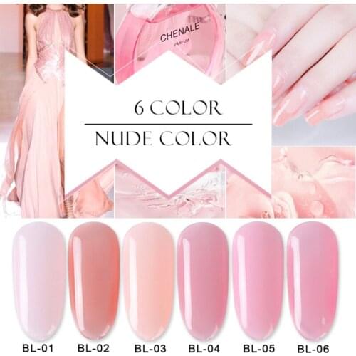 15ml Nude Color Gel Nail Polish Pink Jade Polished Colors Optional Long Lasting Paint Hybrid Nail Base UV LED Gel Builder Pink