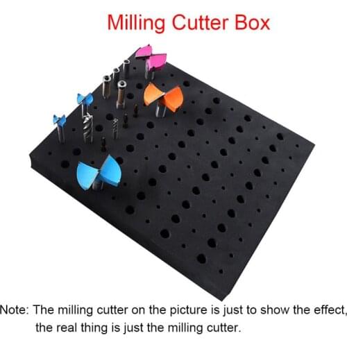 13MA 110 Holes Router Bit Tray Storage Holder for 1/4'' 1/2'' Shank Milling Cutters EVA Foam Brill Bits Organizer