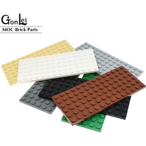 4Pcs/Lot MOC Brick Plate 6 x 14 Dots Base plate DIY Creative Building Block Parts Compatible with 2345 Educational Kids Toys