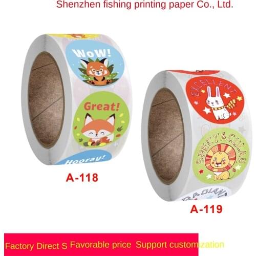 Childrens Reward Stickers self adhesive roll stickers 8 types of children and teachers stationery stickers