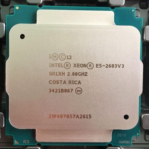 Xeon E5-2683v3 CPU 2.00GHz 14-Core E5 2683 V3 PROCESSOR 2683V3 DDR4-2133 FCLGA2011-3 TPD 120W Xeon e5 v3 1 year warranty