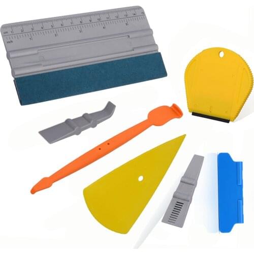 FOSHIO Carbon Fiber Film Vinyl Wrap Car Tools Set Magnet Squeegee Vehicle Window Sticker Tinting Tools Remover Auto Accessories