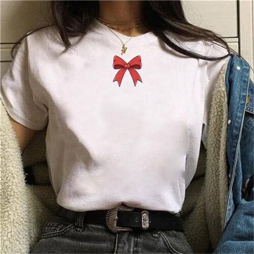 Summer Women Top T Shirt Butterfly Graphic Print Casual Short Shirt Female Tees Aesthetic Streetwear White T Shirt for Girls