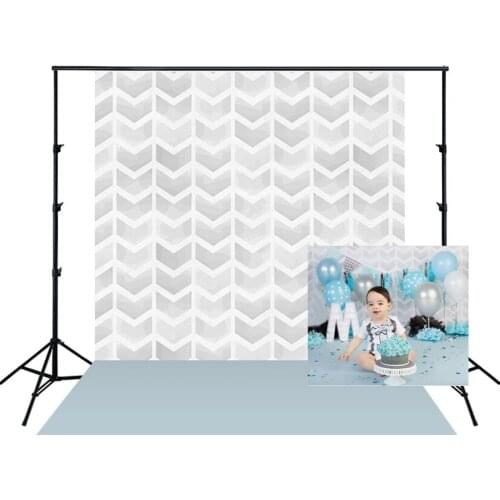 HUAYI Photography Backdrop Watercolor Grey Chevron Photo Booth Background Custom Newborns Child Birthday Studio Backdrop XT-5343