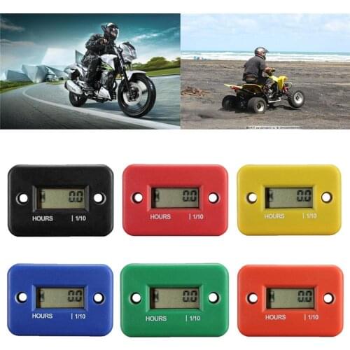 Inductive Digital Hour Meter Waterproof Engine Gauge Hour Meter LCD Display for Bike Motorcycle ATV Boat