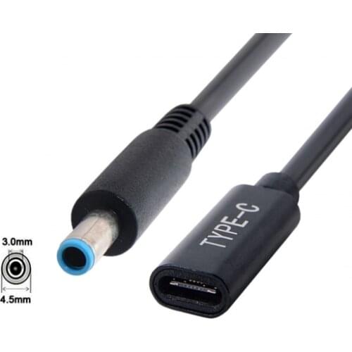 Xiwai Type-C USB-C Female DC Power Charge Cable for Surface Pro3 Pro4 Pro5 Pro6 Book Pro HP Lenovo ThinkPad X1 Carbon Laptop