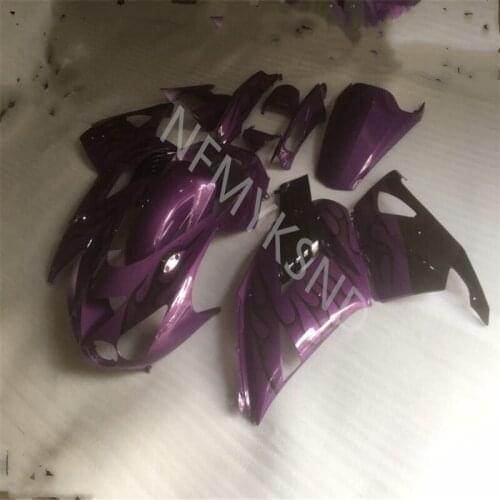 Injection mold Fairing kits for Kawasaki ZX14R 2006 2007 2008-2011 ZX 14R 06-11 purple black flames motorcycle fairing