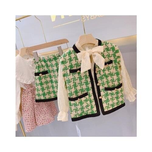 Baby Girl Clothing Sets 2019 Autumn New Toddler Girl Plaid Vests+tutu Skirts 2pcs Sets Toddler Girl Thanksgiving Outfits 2-7Y