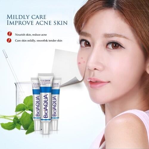 Bioaqua Face Cream Whitening Anti Acne Treatment Cream Oil Control Acne Scar Remover Pores Acne Moisturizing Cream Skin Care 30g