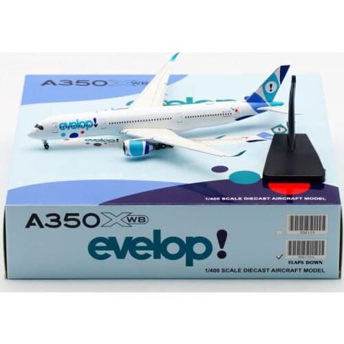 Diecast 1:400 Scale Planes Model Airplanes Evelop Airlines A350-900 EC-NBO Alloy Aircraft Collectible Toys Souvenir Gift