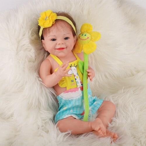 Maywaysky 20" Cute Reborn Baby Girl With Vest Silicone Body Lovely Dolls