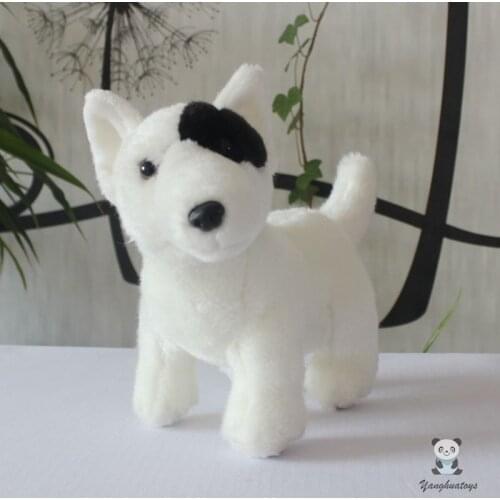 Lovely soft stuffed toys Real life plush White Bull Terrier Dogs ChildrenS Toy Christmas Gift Dolls shops Rare