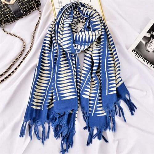 Aztec Fashion Plain Geometric Striped Line Tassel Viscose Shawl Scarf Lady Wrap Pashminas Snood Bufandas Muslim Hijab 180*90Cm