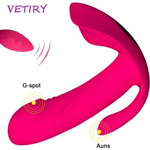 VETIRY Wearable Dildo Vibrator for Women Masturbator Panties G Spot Clitoris Stimulator Remote Control Panties Adult Sex Toys