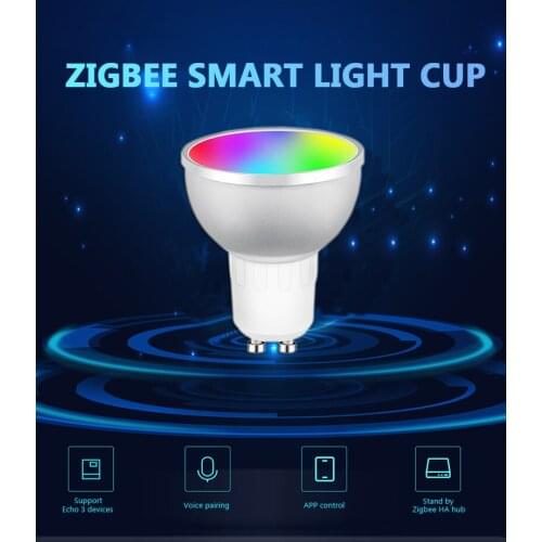 NEW Tuya Smart LED Lamp Bulb 5W Remote Voice Control Timer Lamp Light Zigbee 3.0 DIY Color Music Sync Gu10 For Alexa Google Home