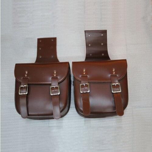 One Pair PU Leather Motorcycle Saddle Bags Large Capacity Motorbike Side Bags Moto Luggage Bag 29*13*30cm