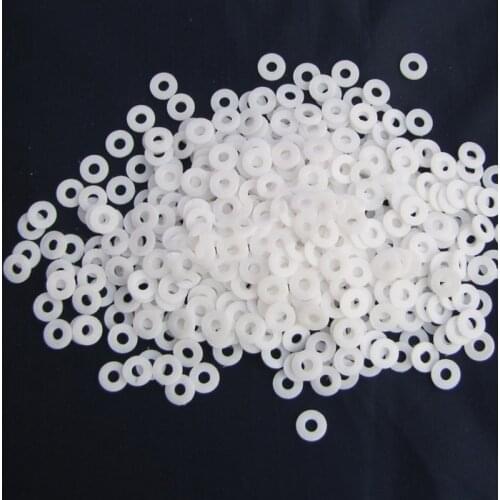 30PCS/Lot 3.17mm 4mm 4.76mm 5mm 6.35mm Anti-friction Gasket PTFE Washer Plastic Pads Thickness 1mm for RC Boat Shaft Spare Parts