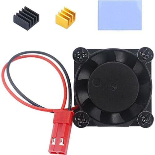 2pcs Radiators ABS Black Cooling Fan Heat Sinks Kit Computer Demo Board Accessories Compatible for Raspberry Pi 4 Model B