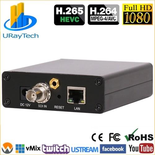 HEVC Live Broadcast RTMP Encoder HD 3G SDI To IP Encoder H.265 H.264 Transmitter For IPTV Live Broadcast Streaming Media Server