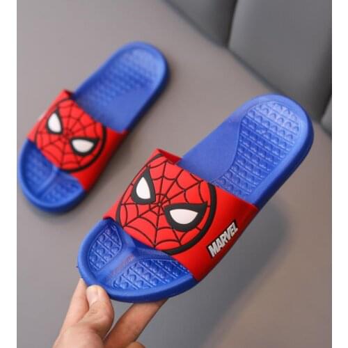 Disney Marvel Spiderman Summer Beach Shoes Cute Sandals Princess Girls Shoes Slippers Anti-skid Flip Flops Fashion 95 Car