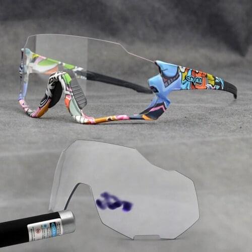 New StyleOutdoor Photochromic Cycling Glasses Men Women Motorcycle Sunglasses Driving Fishing Glasses 1Lens