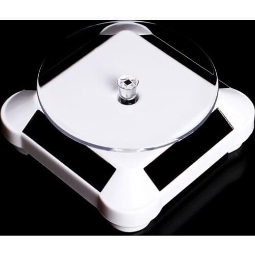 Solar Showcase 360 Automatic Rotating Turntable Jewelry Organizer Necklace Bracelet Watch Phone Display Stand B88