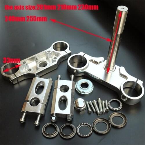 Universal Aluminum Handlebar triple clamp Bar Riser 201mm/210mm/230mm/240mm/255mm for Front Fork 22mm handlebar dirt pit bike