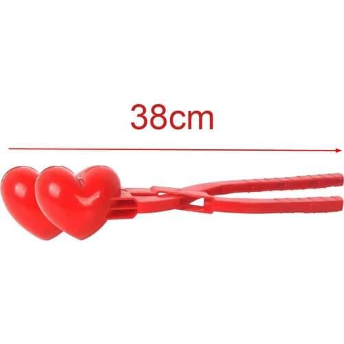 Heart Snowball Maker Winter Plastic Snowball Maker Clip Kids Outdoor Mold Toys Heart Snowball Maker childrens toys Dropshipping