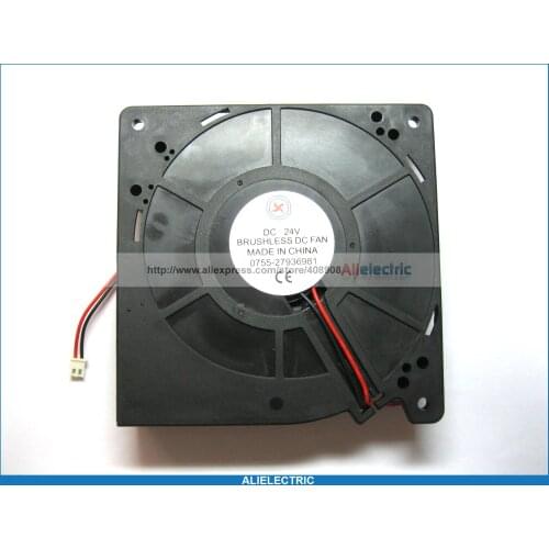 1 Pcs Brushless DC Cooling Blower Fan 12032B 24V 120x32mm 2 Wires Ball Bearing