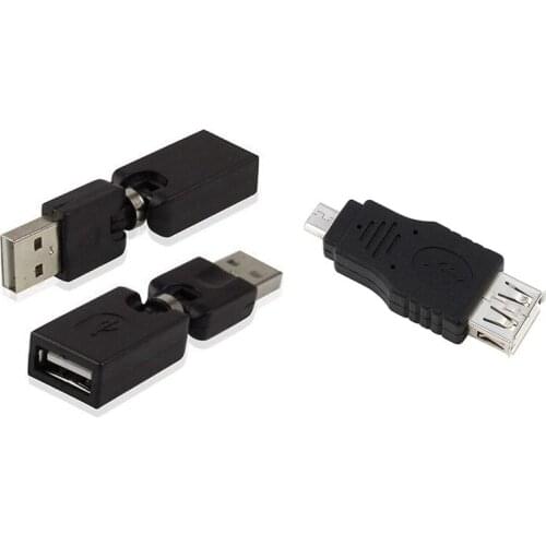 Top 1 Pcs Micro-USB Male To USB A Female Adapter & 1 Pcs USB 2.0 Type A Male To Type A Female Extension Adapter Convertor
