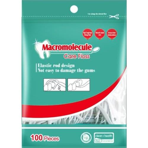 100 Pcs/Lot Disposable Dental Flosser Interdental Brush Teeth Stick Toothpicks Floss Pick Oral Gum Teeth Cleaning Care