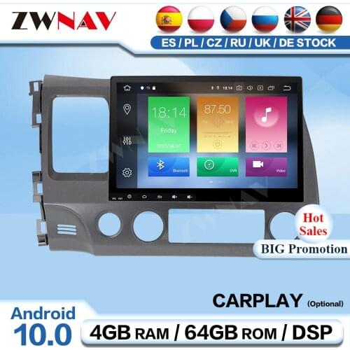 2 Din Android Screen Multimedia For Honda CIVIC 2006 2007 2008 2009 2010 2011 Radio Receiver Audio Stereo Player GPS Head Unit