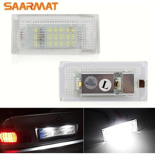 2pcs No error LED License Number Plate Light Lamp Car license plate lamp light For BMW 325i 328i 318 320 E46 2D M3 Facelift